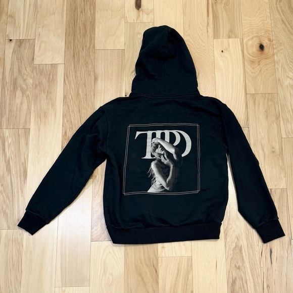Taylor Swift Sweaters - Taylor Swift TTPD Black Hoodie Sweater